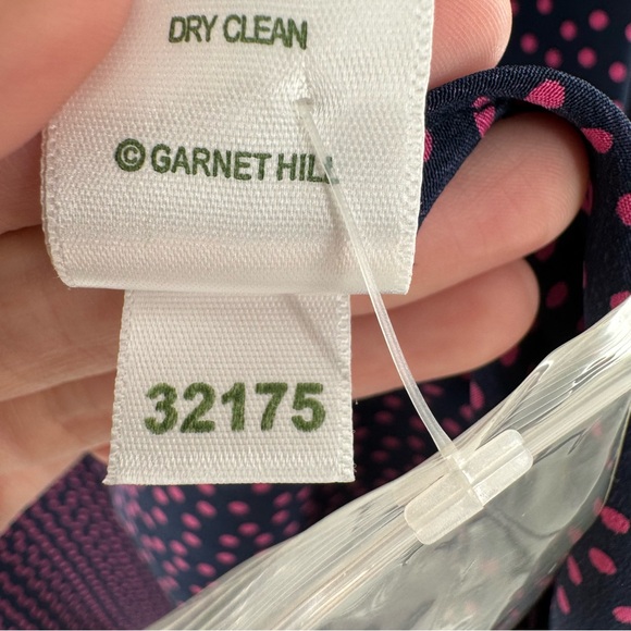 Garnet Hill 100% Silk Utility Blouse Long Sleeve Button Cuff Hidden Placket 10 - Picture 5 of 7